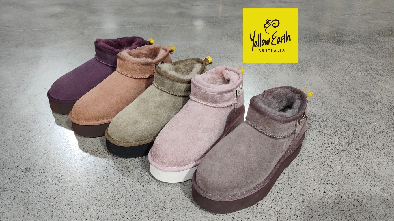 yellow earth新款澳洲羊皮毛一体雪地靴女短筒松糕厚底冬季纯羊毛