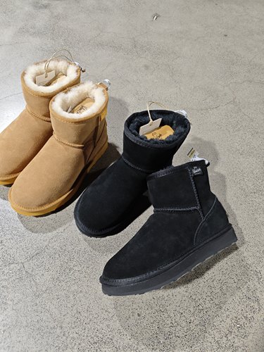 防水YellowEarth25新款羊皮毛一体厚保暖平底男女士超低筒雪地靴