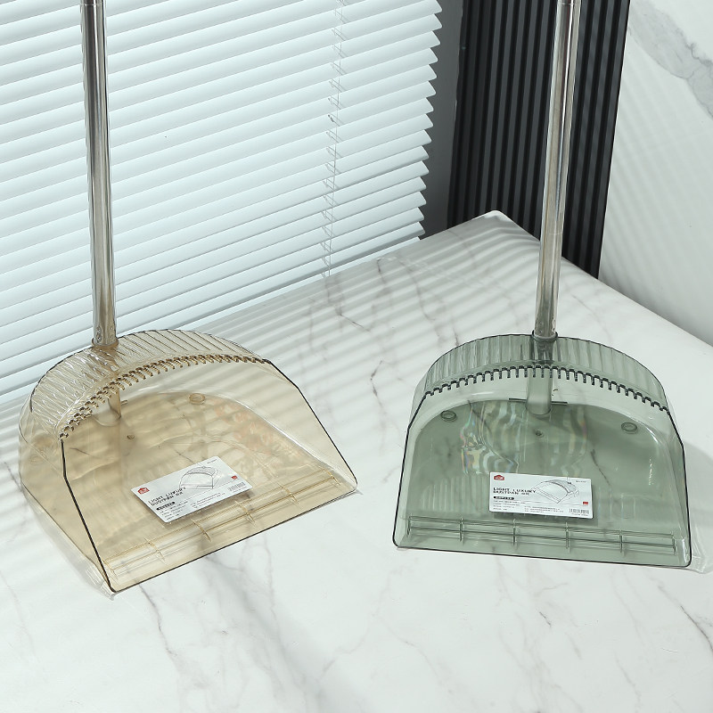 高颜值透明垃圾铲子簸箕家用室内不易粘毛发扫地笤帚撮箕卫生间