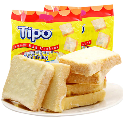 越南进口丰灵Tipo面包干160g*1袋鸡蛋牛奶味饼干糕点网红零食代餐