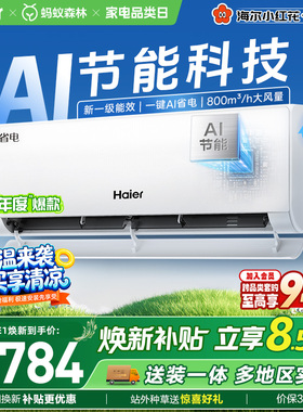 【镇店爆款】海尔空调1.5匹一级能效1匹净省电Plus家用挂机35E1