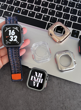 适用iwatchs910苹果手表s8改装保护壳applewatch7防摔保护壳