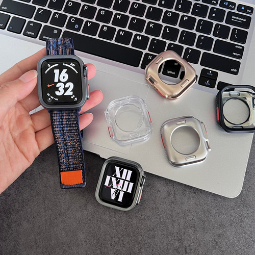 适用iwatchs910改装电镀保护壳