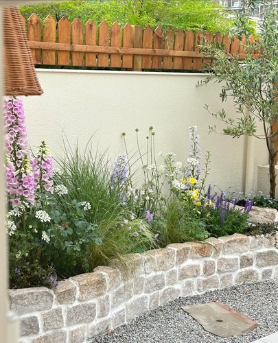 庭院花园围边石头土石踏步走边坛