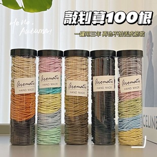 皮套绑发绳女简约气质扎头发圈头绳 黑色高弹力耐用橡皮筋2023新款