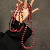 高级感中国风财神水晶串珠长斜挎挂绳链条手机壳包包通用挂件女潮