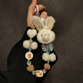 卡通可爱萌公仔手提链条手腕短挂绳带夹片手机壳钥匙扣包包挂件女