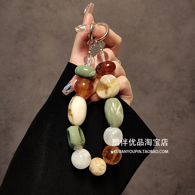 个性创意手工串珠手提链手腕短挂绳手机壳汽车钥匙扣包包挂件女潮,3C数码配件,手机挂件/手机链,淘宝优惠券,粉丝福利购,淘宝优惠卷