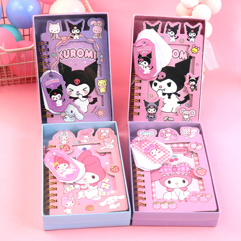 산리오 메모장 QUICKSAND 펜던트 노트 멜로디 옥 개 주머니 입체 핸드북 작은 책 선물