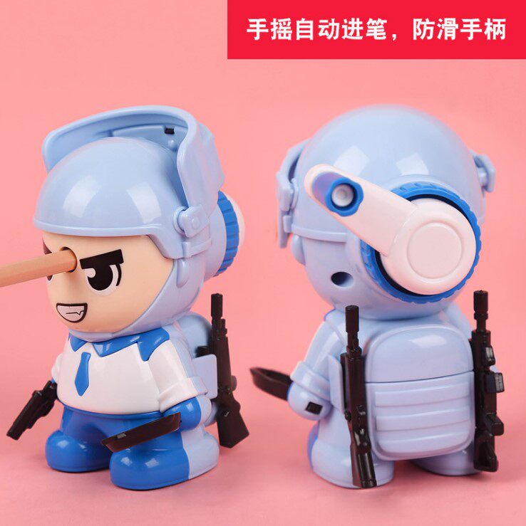 치킨 연필 깎이 연필 연필 깎이 PLAYERUNKNOWNS BATTLEGROUNDS 초등 학생 다기능 손 연필 깎이 남성