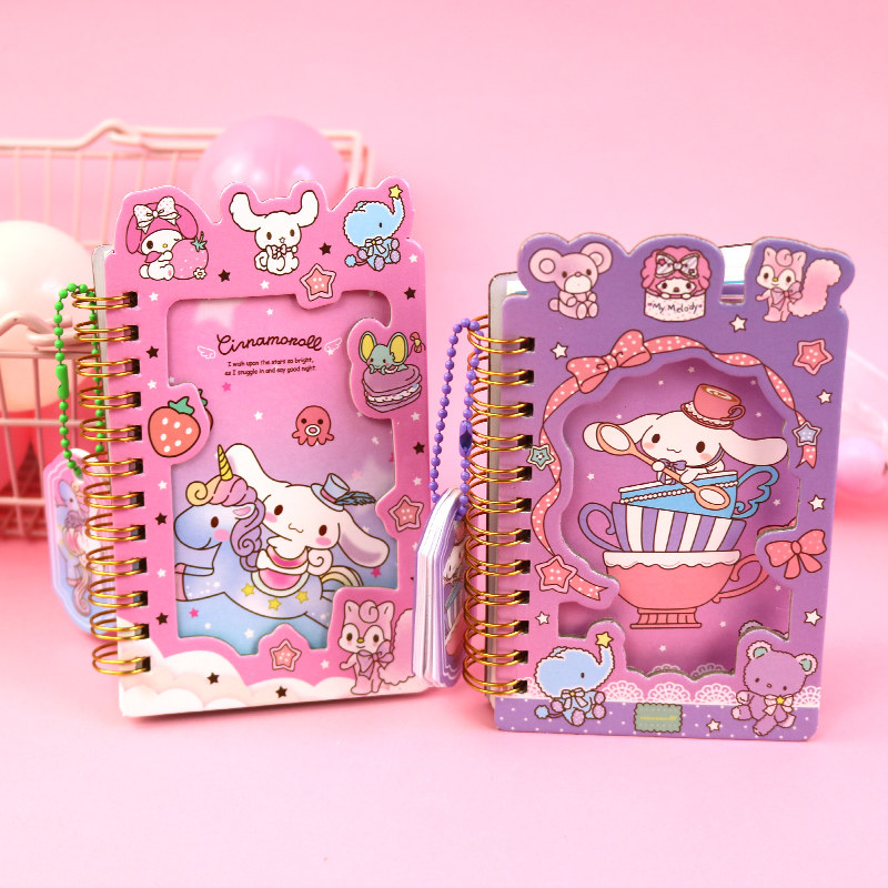 산리오 메모장 QUICKSAND 펜던트 노트 멜로디 옥 개 주머니 입체 핸드북 작은 책 선물