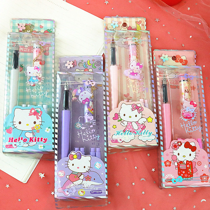 林深仙女kt猫钢笔三年级小学生可爱女生少女心吊坠钢笔可替换墨囊