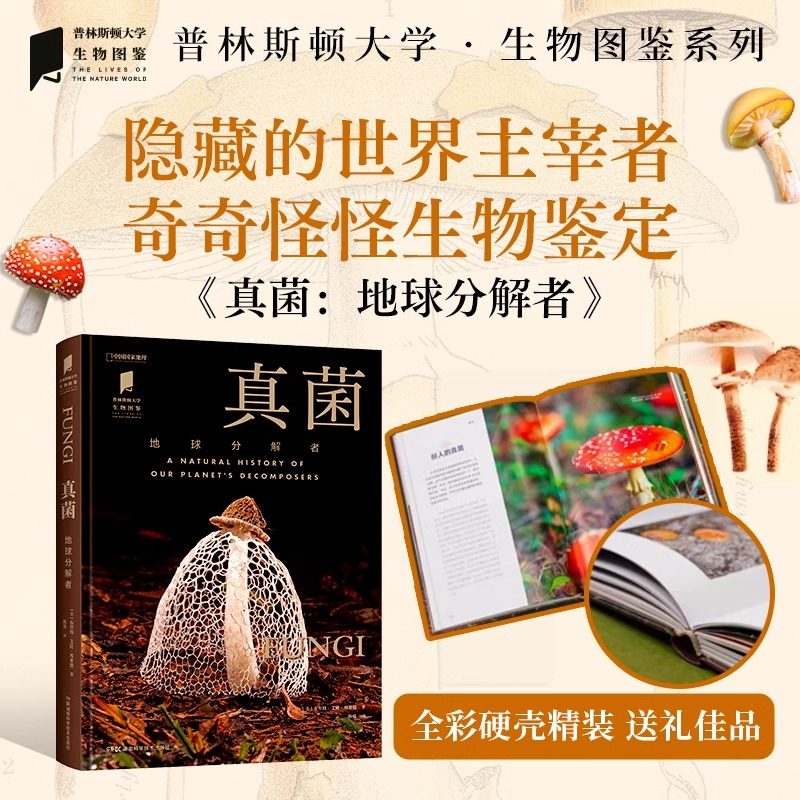 真菌地球分解者 讲述真菌物种及其生态学特征 蘑菇自然科普图书普林斯顿大学生物图鉴系列 湖南科技出版社自然科学书籍