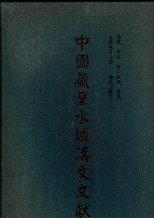 中国藏黑水城汉文文献(共10册)(精)塔拉 出土文物文献额济纳旗宋代图录历史书籍