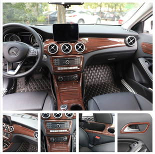 18款 改装 奔驰GLA200 GLA260碳纤维内饰贴 桃木贴 GLA220 适用于15