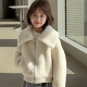 儿童皮草外套新款 翻领大衣小个子女装 羊羔毛女童上衣冬季 韩系童装
