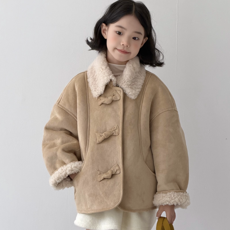 2026冬季女童皮毛一体加厚外套