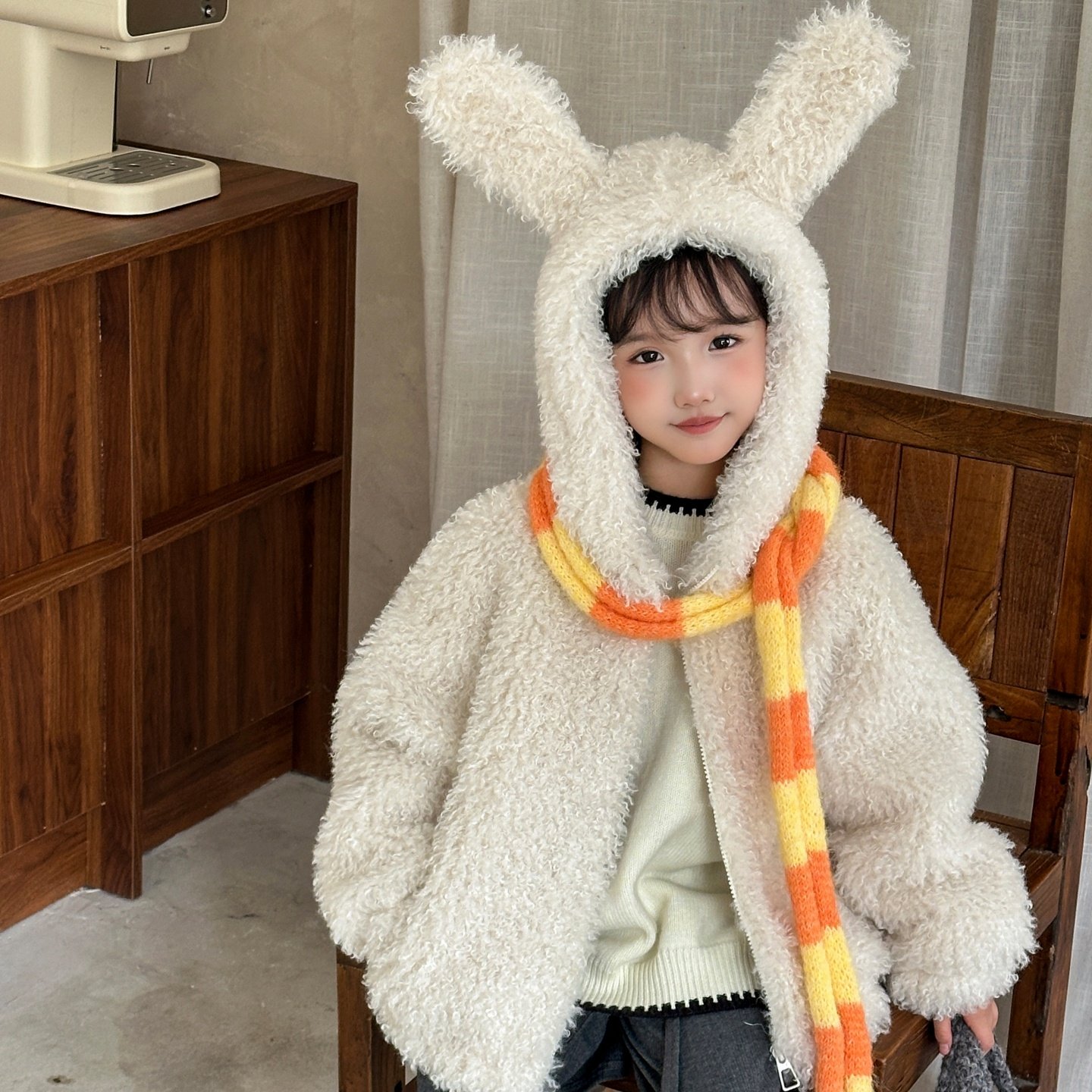 儿童皮草外套女童装冬季