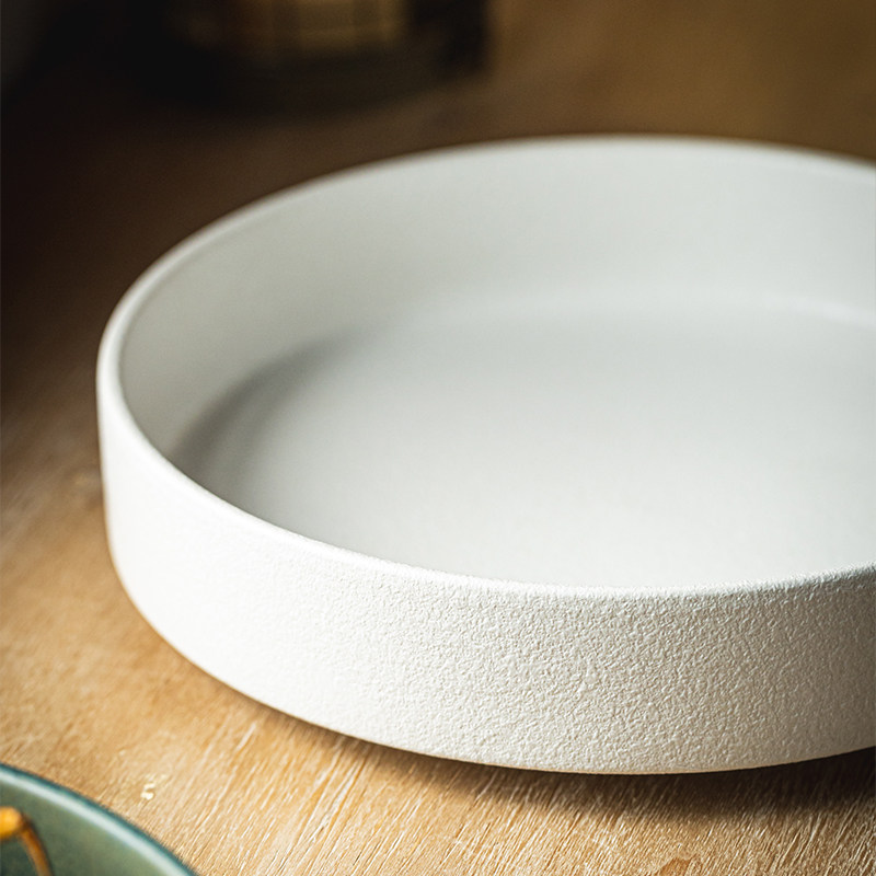10英寸深圆盘白色汤盘加深大盘子沙拉盘水煮鱼小龙虾陶瓷深盘家用