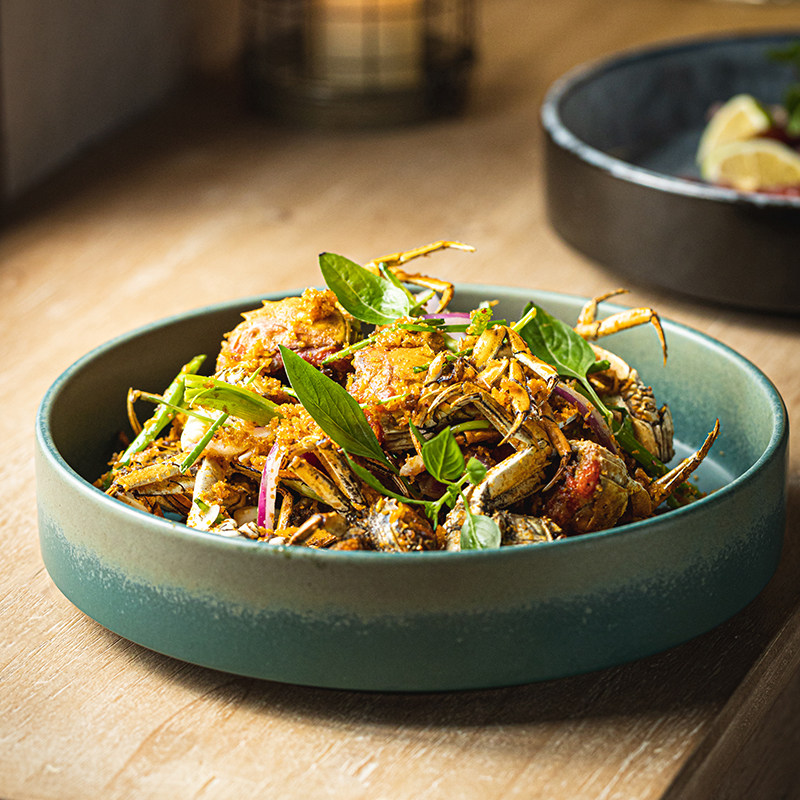 瓷满堂10英寸大深盘陶瓷深圆盘