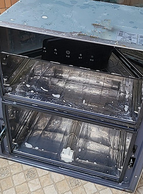 生产万家乐消毒柜100-Q2C上玻璃配件黑色钢化玻璃抽屉面板摔裂碎