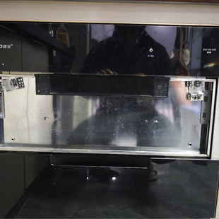 定做康宝嵌入式消毒碗柜配件XDZ100-ONE黑色钢化玻璃长拉手