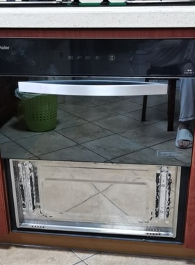 定制海尔消毒碗柜配件ZTD100F-5黑色钢化玻璃面板门板破损维修