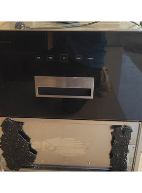神州消毒柜碗柜ZTD110L-G2配件黑色钢化玻璃碎了维修跟换门板抽屉