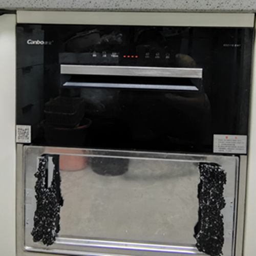 定做康宝消毒柜XDZ118-EMT配件黑色钢化防爆高温玻璃面板长拉手