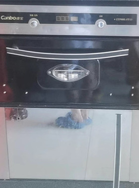 定做嵌入式康宝消毒碗柜80E-5T钢化玻璃定制黑色面板抽屉门板破损