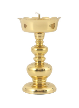 寺庙纯铜蜡烛葫芦佛具