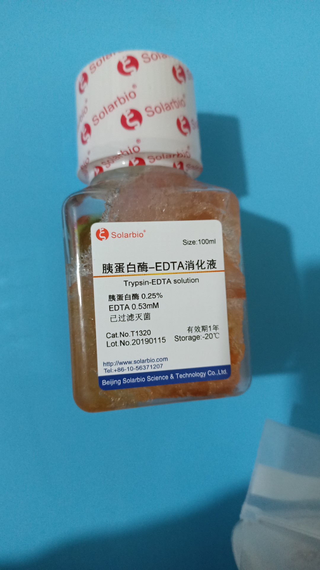 索莱宝 胰蛋白酶-edta消化液 100ml