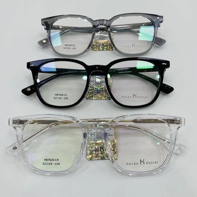 新款87020男女近视镜框超轻板材光学眼镜架配防蓝光片