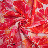 Composite silk chiffon printed fabric, silk-like fabric, single-layer transparent, summer best-selling clothing dress material thumbnail 5