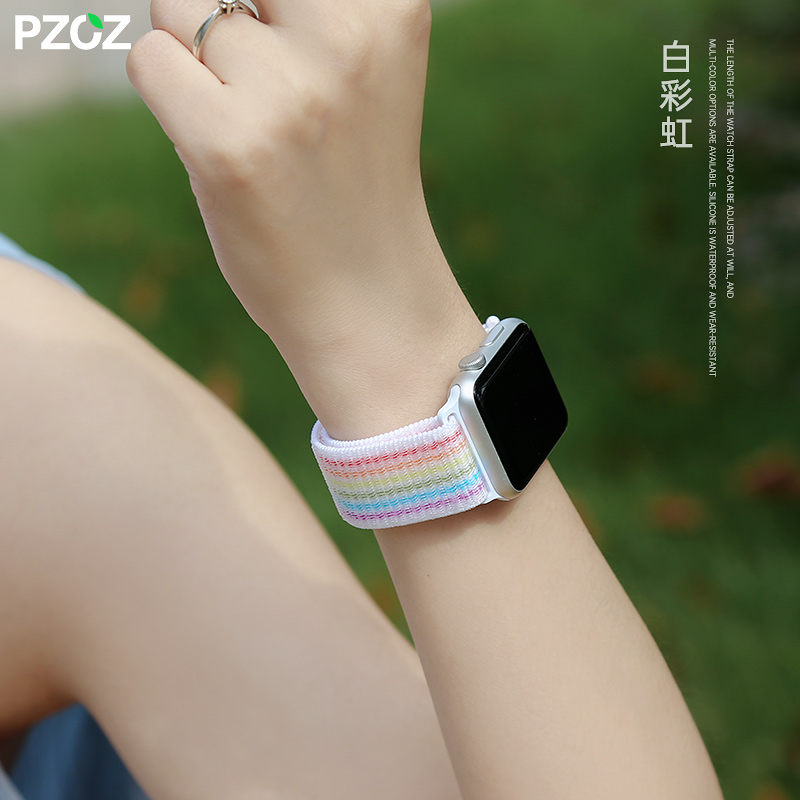 PZOZ适用苹果尼龙回环表带