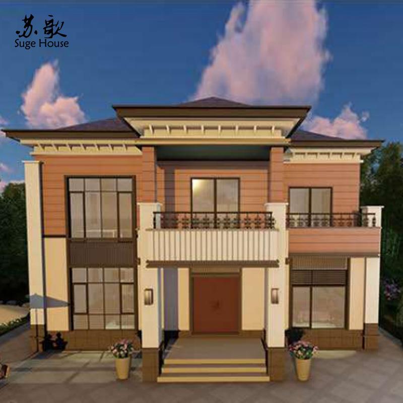 杭州厂家直销农村轻钢龙骨结构改造二层住人度假别墅房住宅建造