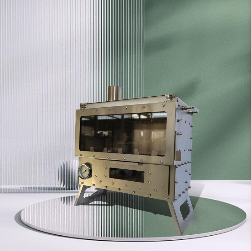 欧美跨境真火燃木柴壁炉大师柴火炉户外冬季取暖炉烧柴观火玻璃炉