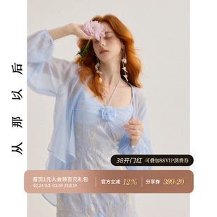 从那以后短款雪纺衫吊带裙外套连衣裙外搭罩衫防晒衣度假穿搭女夏