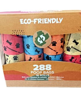 earth friendly宠物拾便袋1.5丝16卷装垃圾袋狗屎袋288个狗拾便袋