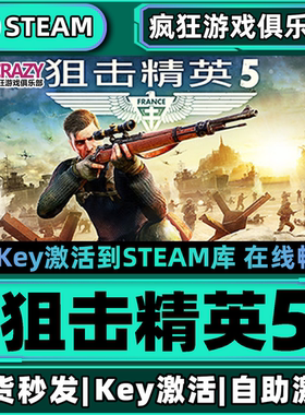 Steam正版狙击精英5 激活码CDKey入库Sniper Elite 5 全DLC游戏PC