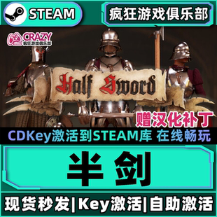 Steam正版半剑 激活码CDKey入库汉化补丁Half Sword全DLC模拟游戏