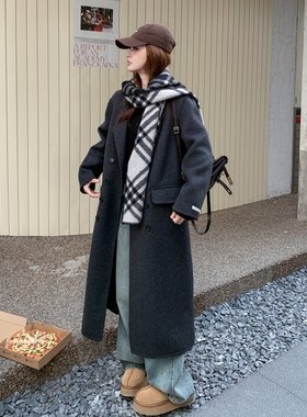 【新款 现货】灰色双面呢大衣2D145-Y8856-P285-控418