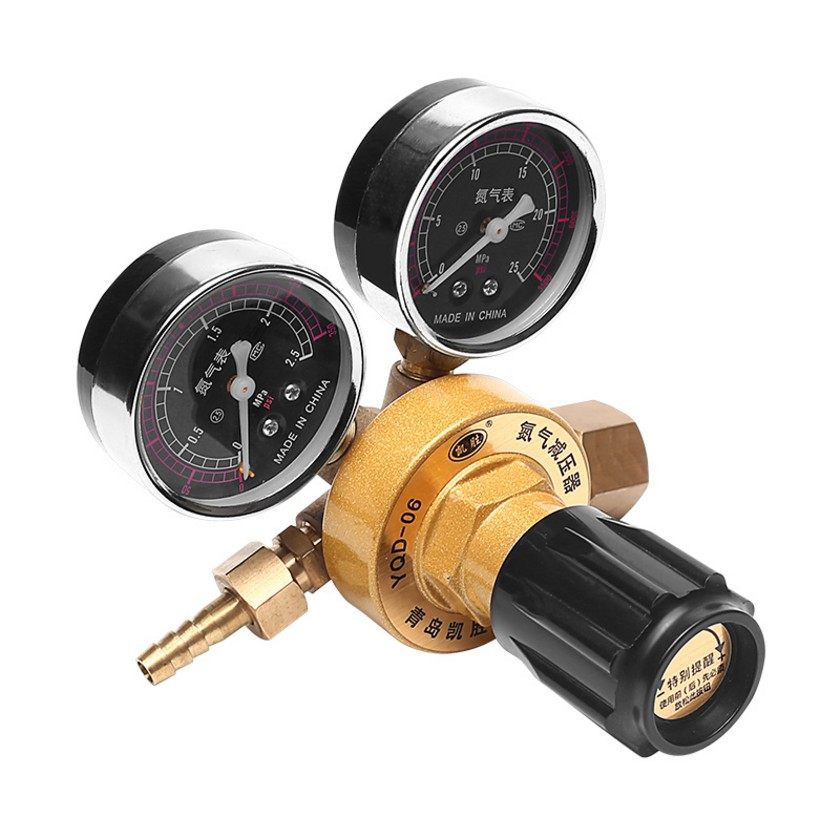 氮气表压力表减压器yqd-06氮气减压阀压力表全铜氮气瓶减压阀氮气