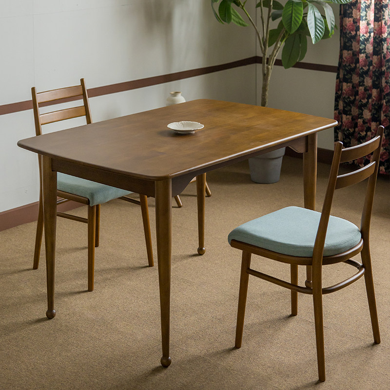 索菲亚中古风实木餐桌椅组合家用北欧经济型现代简约餐馆出