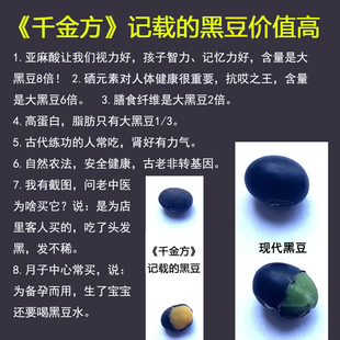 天然豆浆小黑豆新货非转基因老品种中药肾形黄心非绿心芯有机黑豆
