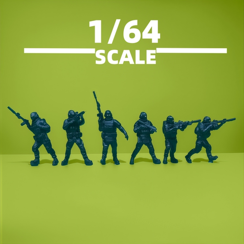 1/64比例兵人特种部队打仗军事模型微缩手办模战争人偶上色成品