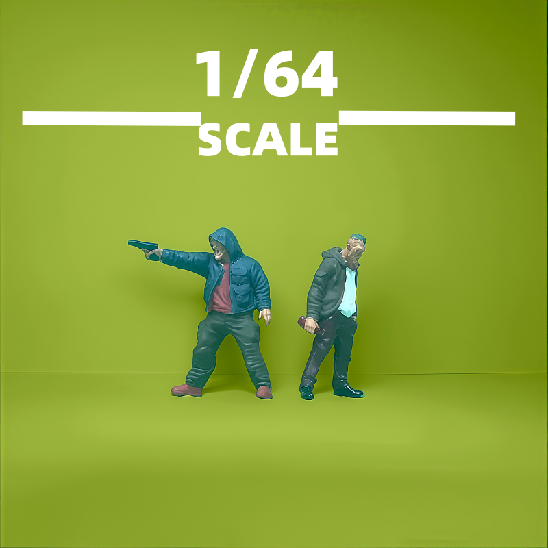 1/64手办车模混混头目大佬帮派