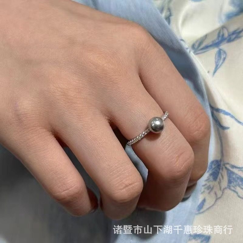 天然海水akoya真多麻设计感排钻食指戒s925银正圆极强光,珠宝/钻石/翡翠,手饰,淘宝优惠券,粉丝福利购,淘宝优惠卷