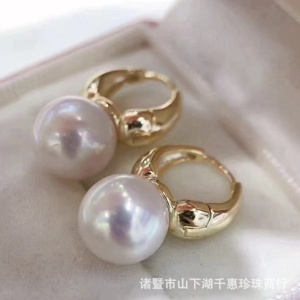 马凡舒同款S925纯银精工复古天然爱迪生珍珠耳扣简约大气耳环,珠宝/钻石/翡翠,耳饰,淘宝优惠券,粉丝福利购,淘宝优惠卷