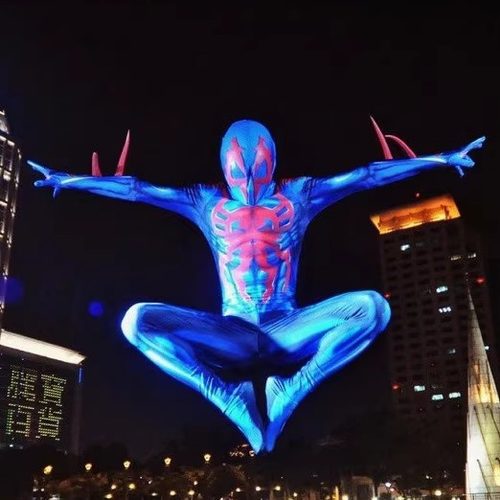 圣诞节蜘蛛侠2099cos服成人儿童连体紧身衣生化骷髅战衣表演服